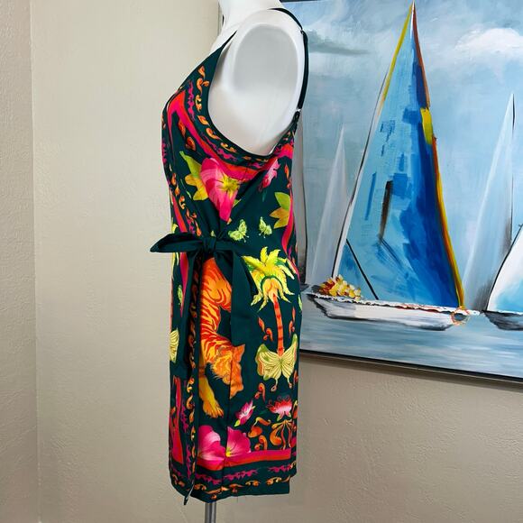 Swim Cover up/ mini wrap dress
Colorful floral
Size Junior L NWOT - Picture 3 of 8